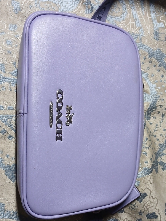 Coach Handbags - COACH- Lavender Lilac Leather Crossbody Bag